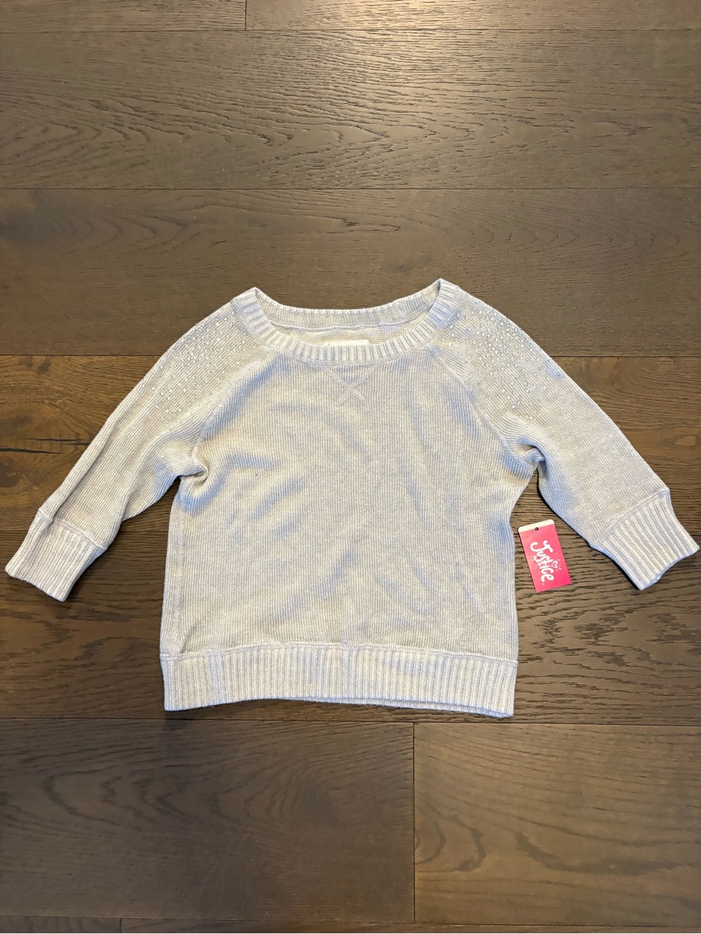 Justice girls gray sweater sz 12 new with tags